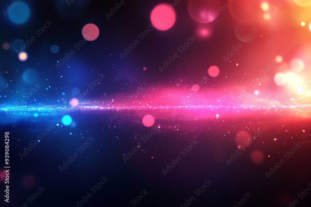 Captivating Abstract Bokeh Lights with Vibrant Red-Blue Gradient and Twinkling Stars Captivating Abstract Bokeh Lights with Vibrant Red-Blue Gradient and Twinkling Stars