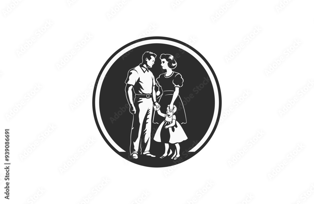 People family logo vector icon illustration. People family logo vector icon illustration.