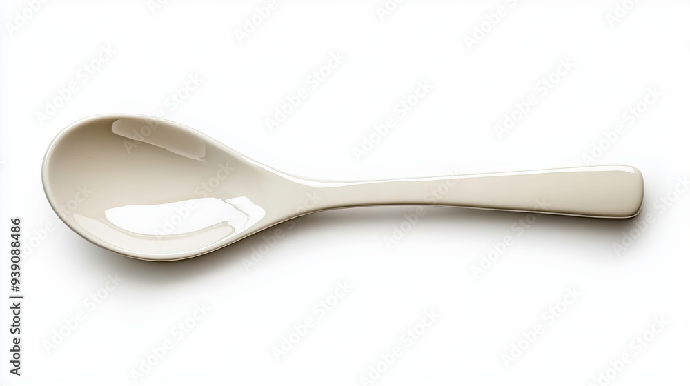 Ceramic Spoon With Subtle Sheen, Isolated On White Background To Highlight Its Shape And Craftsmanship.
Ceramic Spoon With Subtle Sheen, Isolated On White Background To Highlight Its Shape And Craftsmanship.