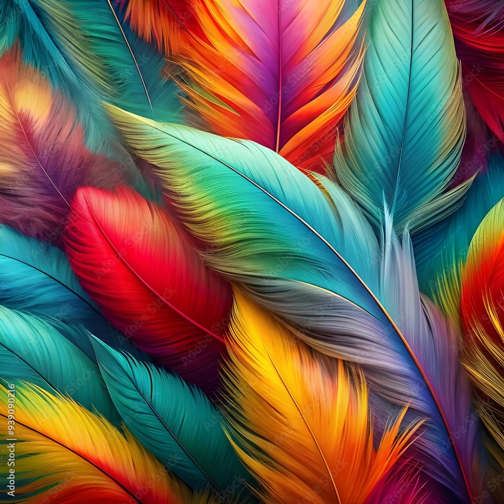 colorful feathers background closeup colorful feathers background closeup