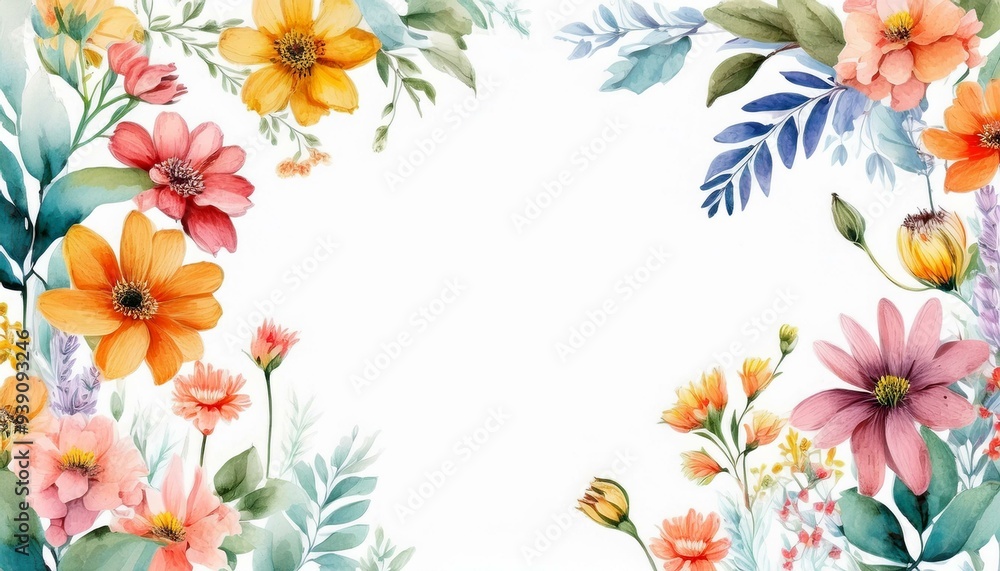 spring flowers frame spring flowers frame