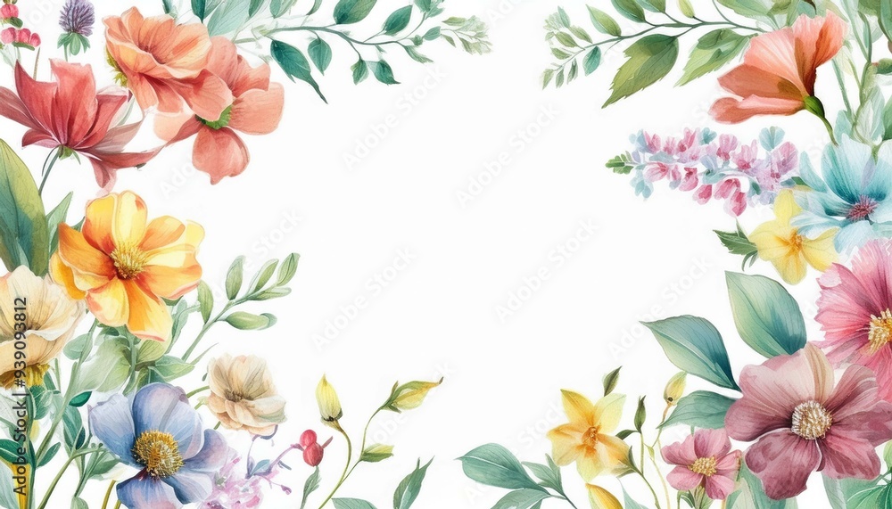 Obraz premium spring flowers frame