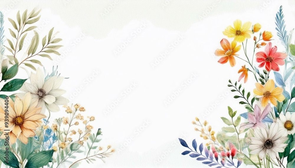frame with flowers frame with flowers