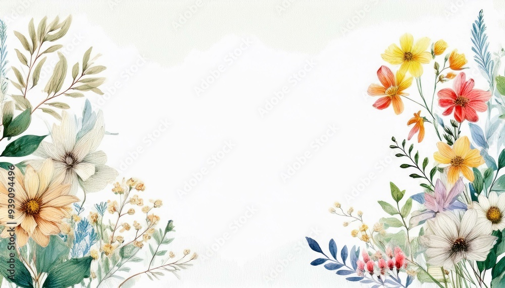 frame with flowers frame with flowers