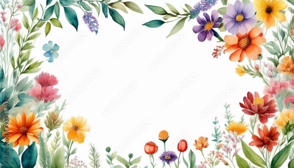 frame with flowers frame with flowers