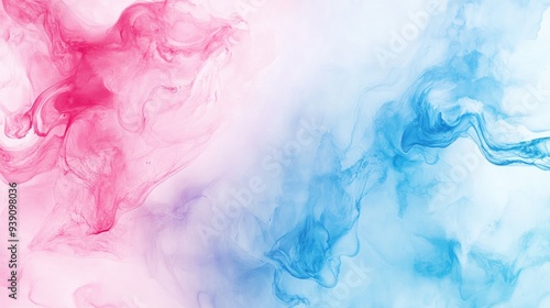 Pastel pink and blue watercolor background with a fluid, marbled texture, creating a soft and calming visual effect, ideal for banners