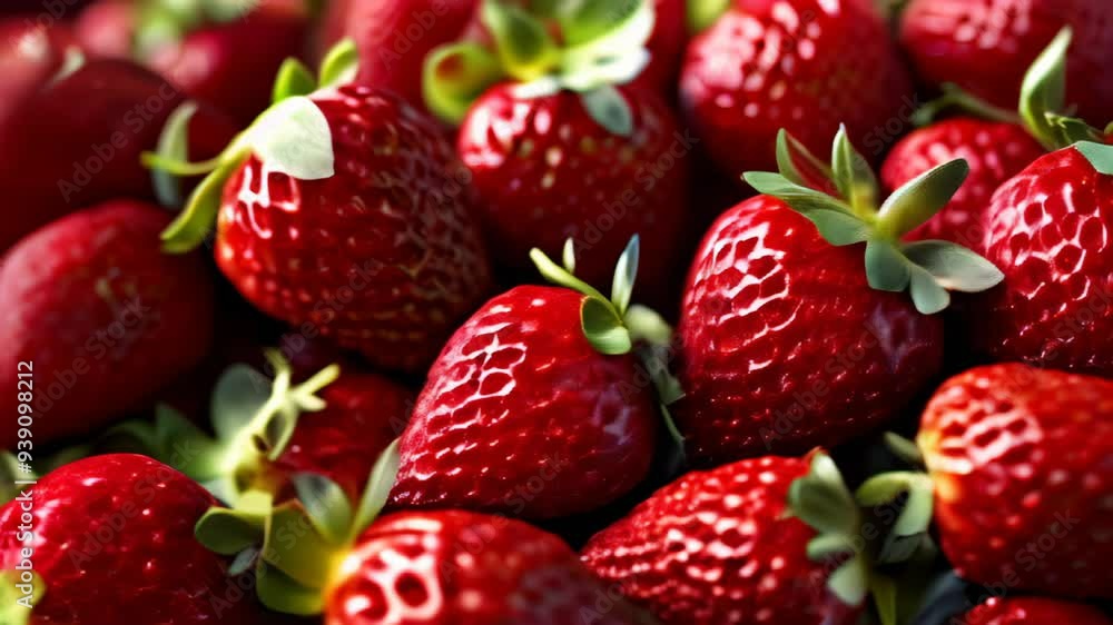 Freshly picked strawberries ready for a sweet treat Freshly picked strawberries ready for a sweet treat