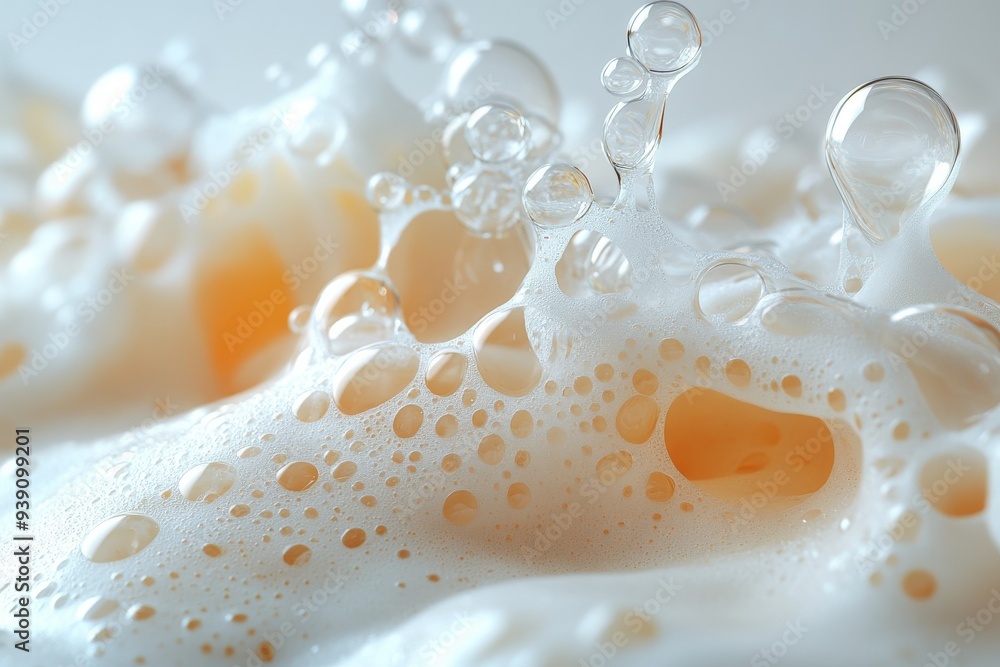 Water and soap foam background. Generative AI Water and soap foam background. Generative AI