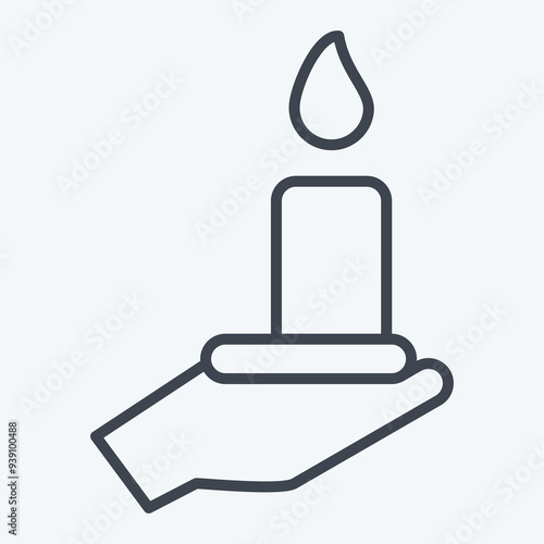 Icon Bereavement. related to Seath symbol. line style. simple illustration