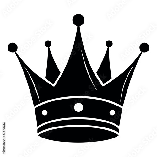 


        Crown set silhouette vector illustration.
