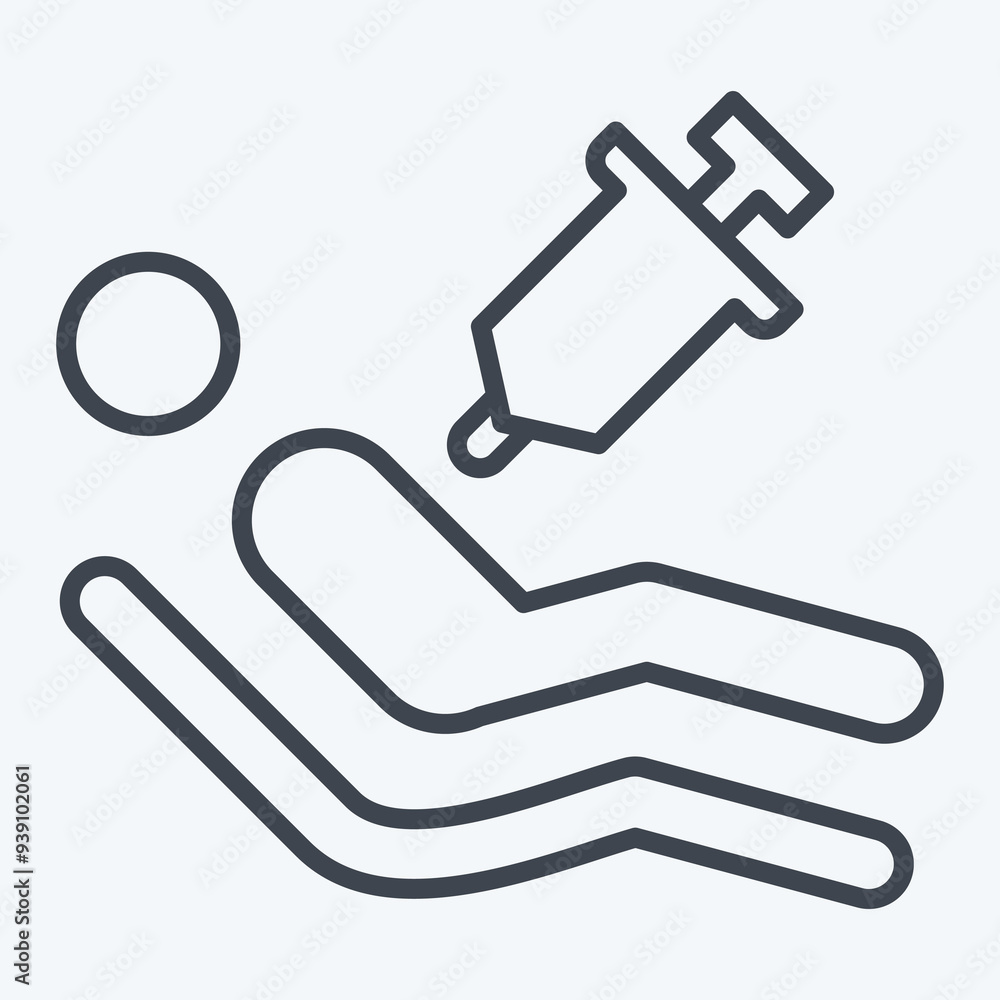 Icon Euthanasia. related to Seath symbol. line style. simple illustration Icon Euthanasia. related to Seath symbol. line style. simple illustration