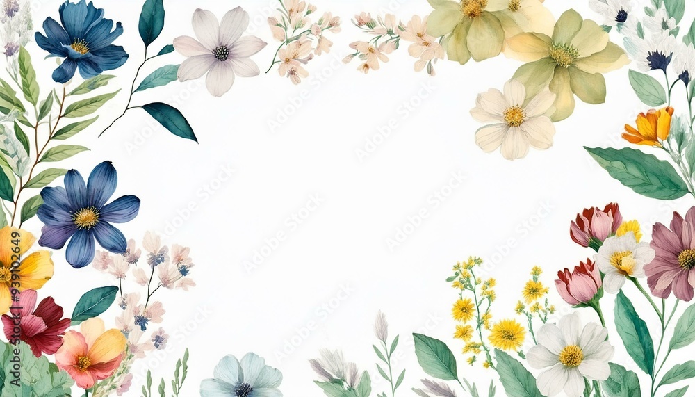 spring flowers frame spring flowers frame