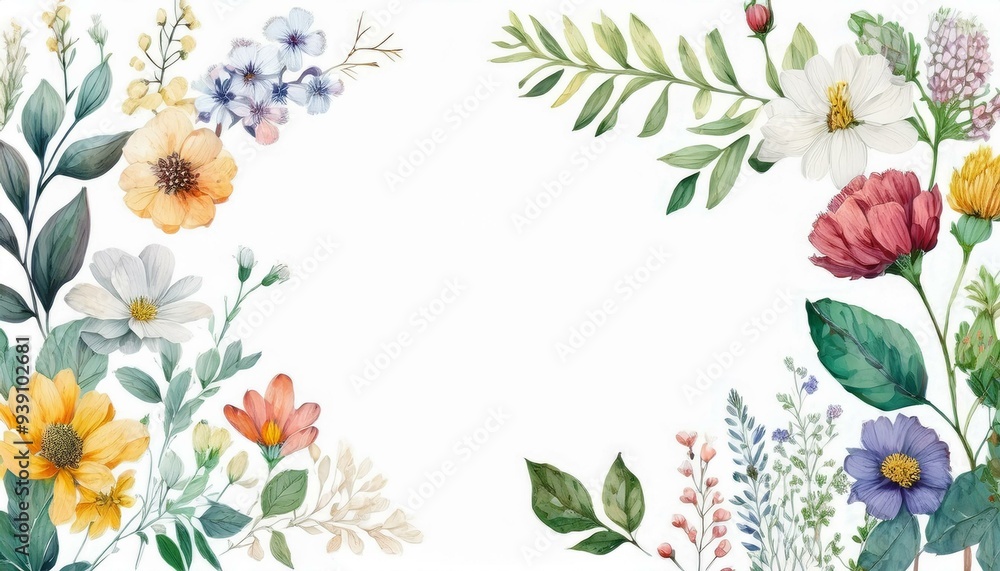 spring flowers frame spring flowers frame