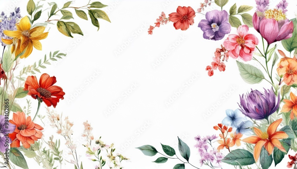 spring flowers frame spring flowers frame