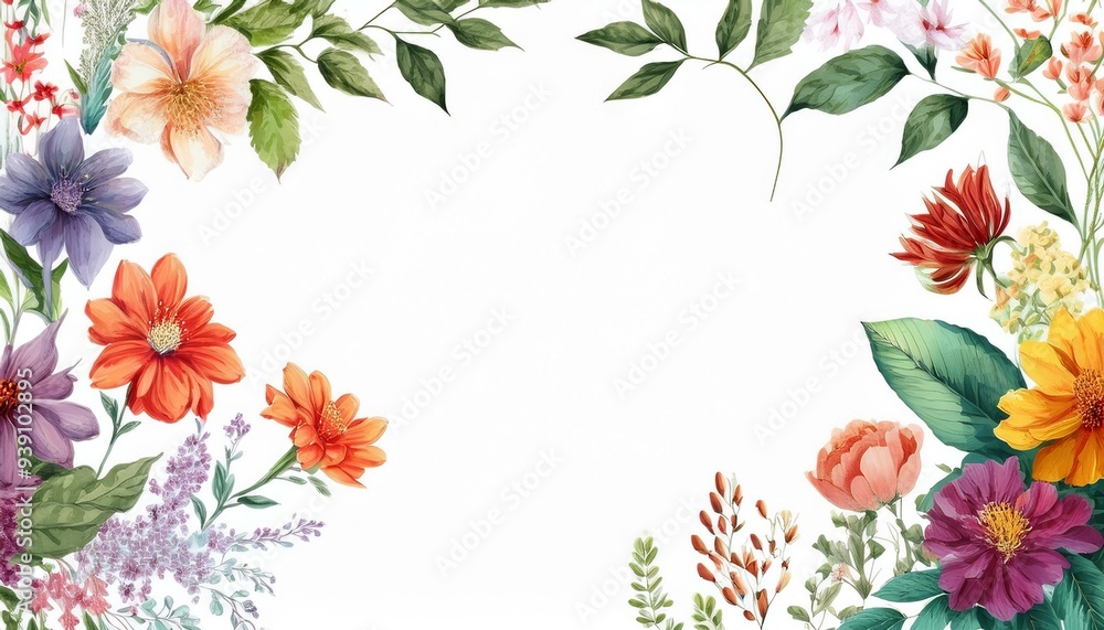 Obraz premium spring flowers frame