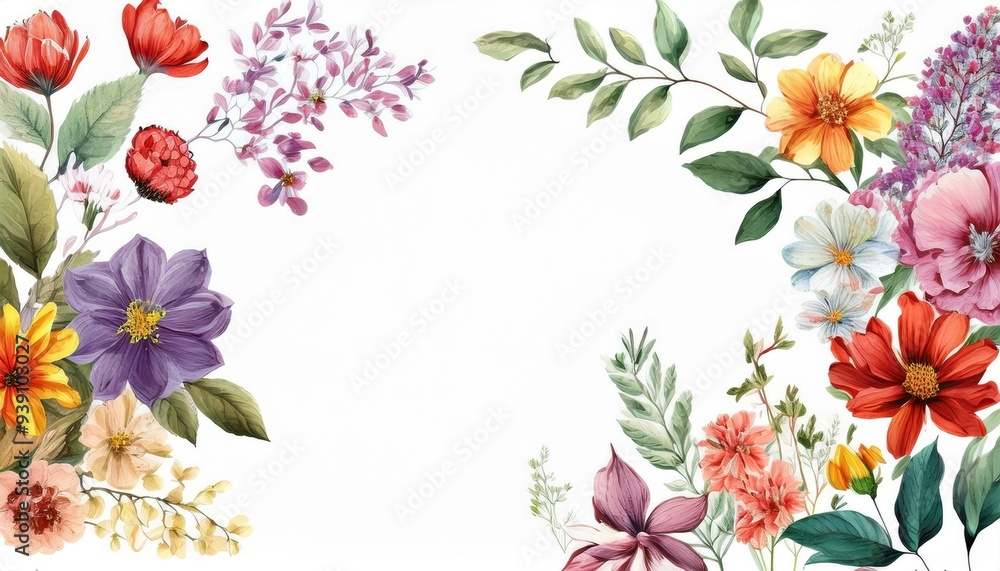 spring flowers frame spring flowers frame