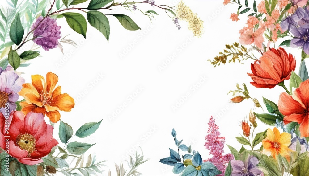 spring flowers frame spring flowers frame