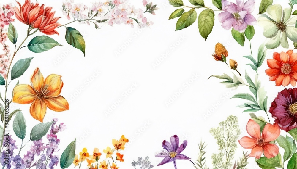 spring flowers frame spring flowers frame