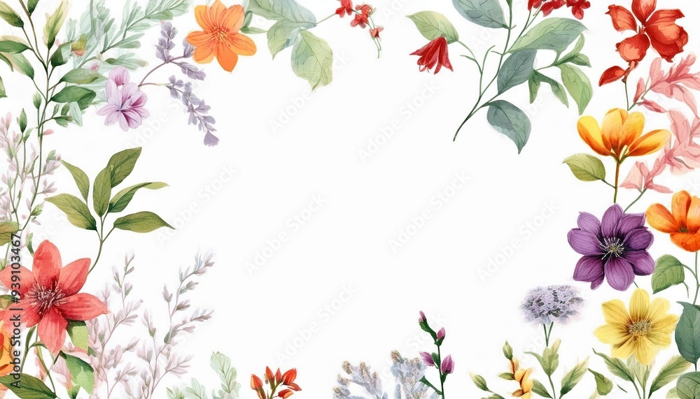 spring flowers frame spring flowers frame