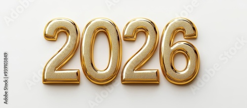 Golden 2026 text New Year's Celebration