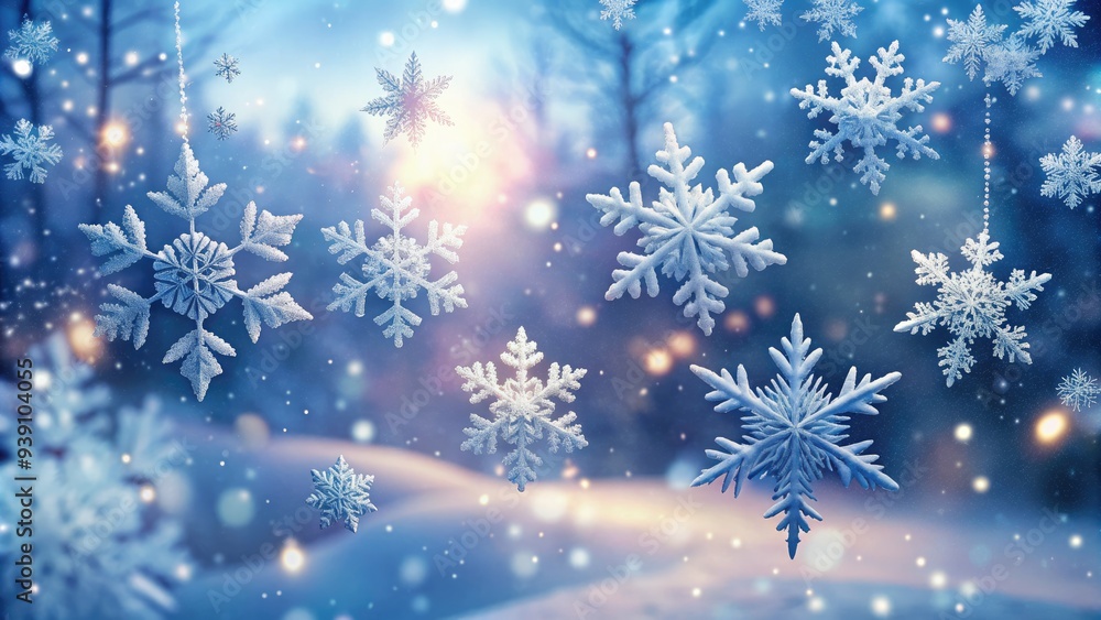 Delicate snowflakes gently fall onto a serene winter wonderland background, creating a magical and peaceful atmosphere perfect for holiday cards and winter-themed designs. Delicate snowflakes gently fall onto a serene winter wonderland background, creating a magical and peaceful atmosphere perfect for holiday cards and winter-themed designs.
