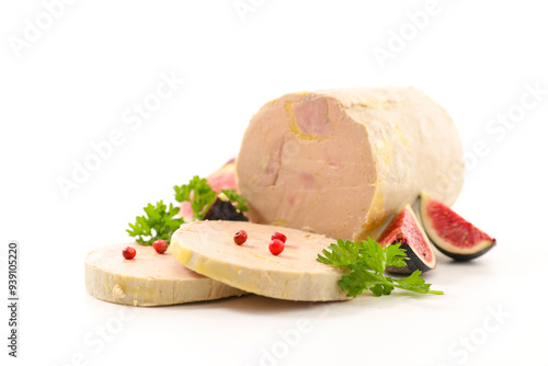Fototapeta Naklejka Na Ścianę i Meble -  foie gras, french food isolated on white background