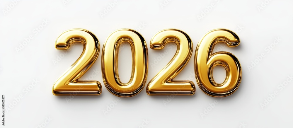 Golden 2026 text New Year's Celebration Golden 2026 text New Year's Celebration