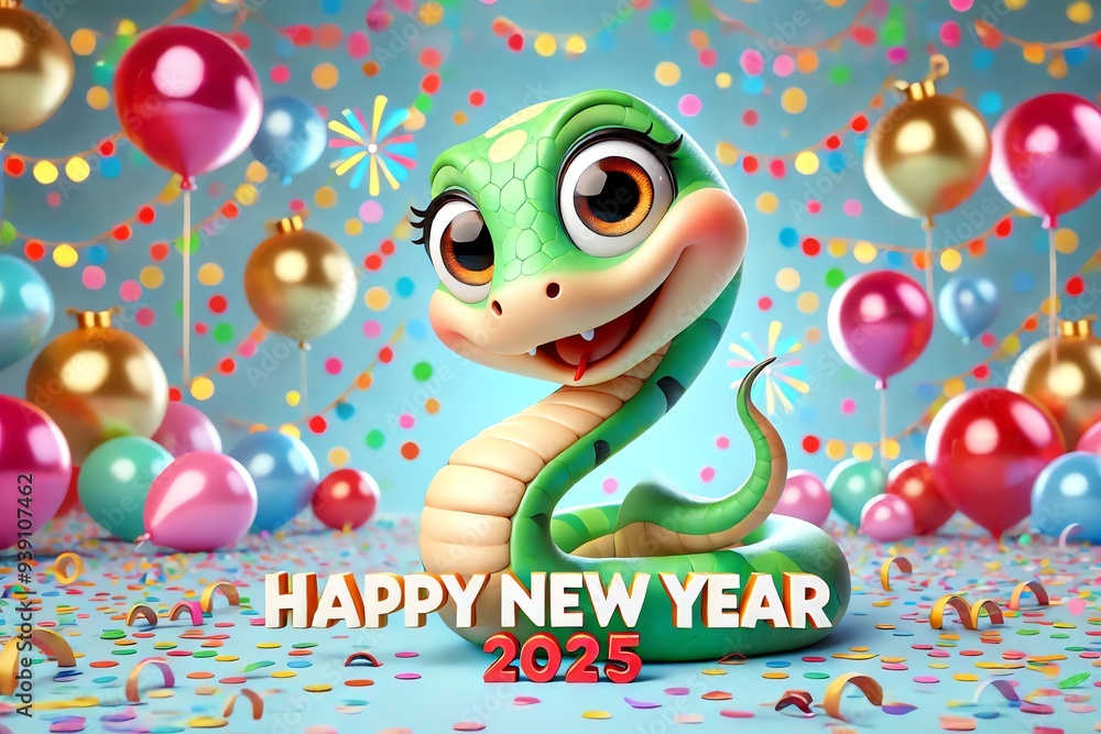 2025年_年賀状_横画面_3D蛇_003