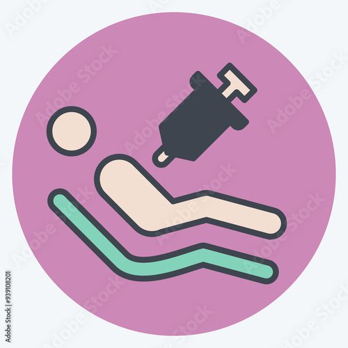 Icon Euthanasia. related to Seath symbol. color mate style. simple illustration