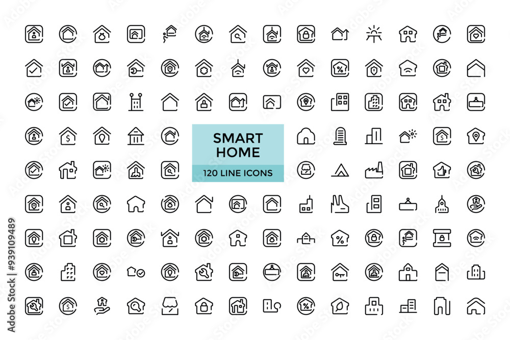 Smart home Line icon set. Pixel perfect, ui editable Icons bundle. Smart home Line icon set. Pixel perfect, ui editable Icons bundle.