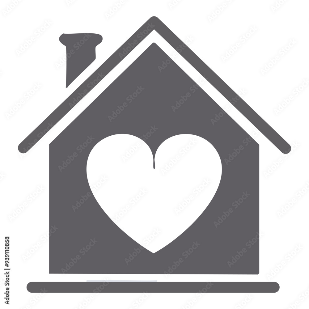 Love residence icon. Visual representation of affection and dwelling, symbolizing a place of fondness and care. Love residence icon. Visual representation of affection and dwelling, symbolizing a place of fondness and care.