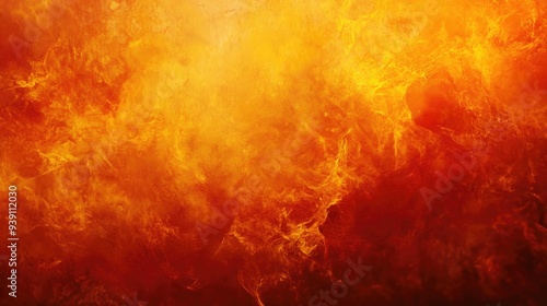 Vibrant fire and flames background with hot fiery colors, red and orange blending with yellow, creating a powerful and dangerous atmosphere