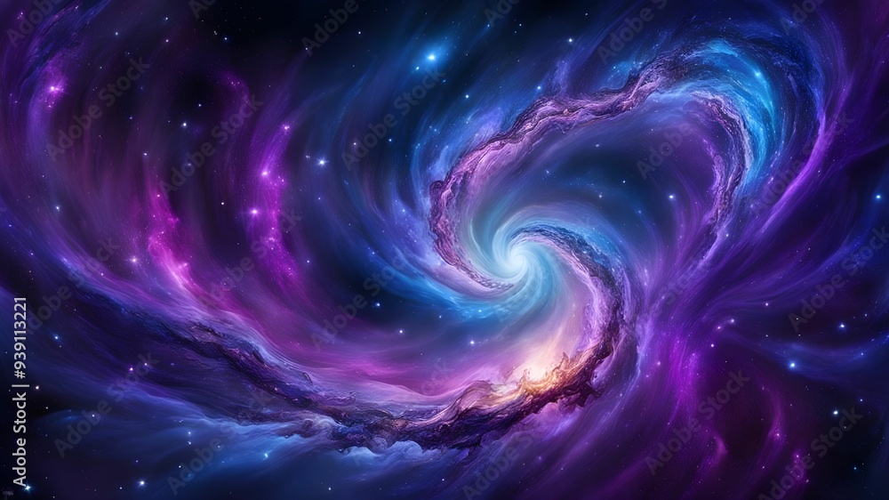 swirling cosmic nebula in vibrant colors background swirling cosmic nebula in vibrant colors background