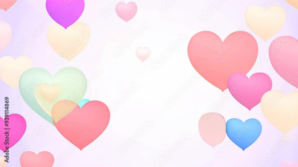 colored hearts, creating a light and romantic atmosphere perfect for love colored hearts, creating a light and romantic atmosphere perfect for love