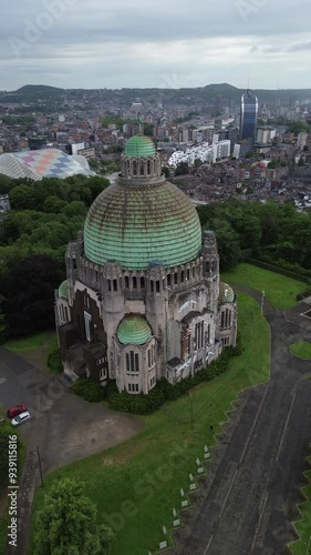 drone video Sacré-Coeur de Cointe Church Liège Belgium Europe photo