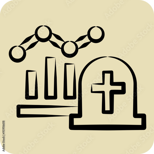 Icon Mortality. related to Seath symbol. hand drawn style. simple illustration