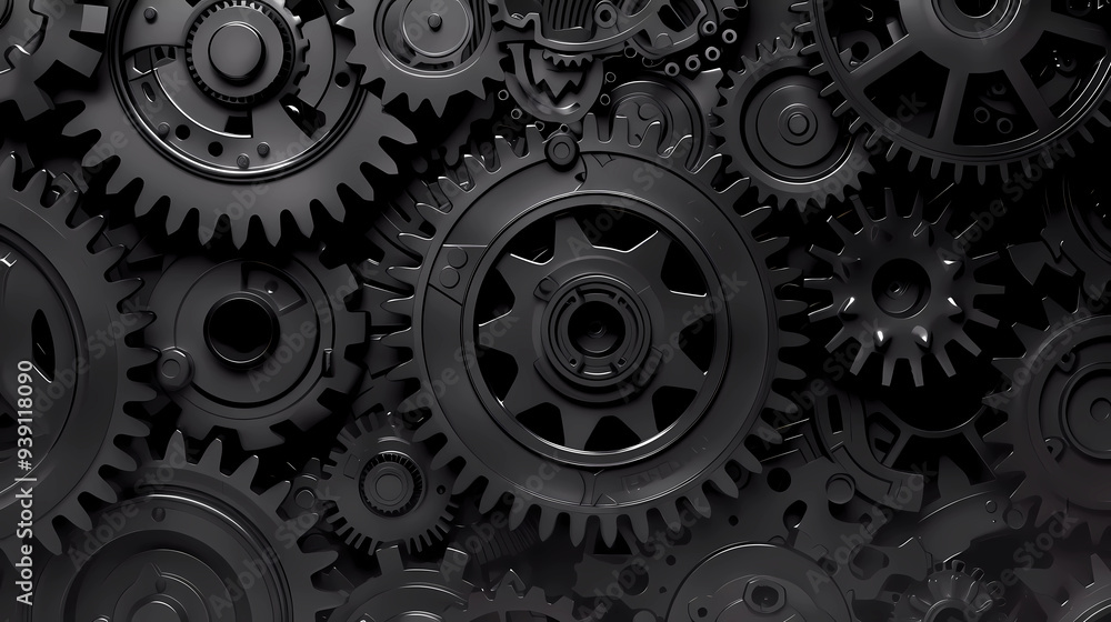 Gears Background in black color
Gears Background in black color