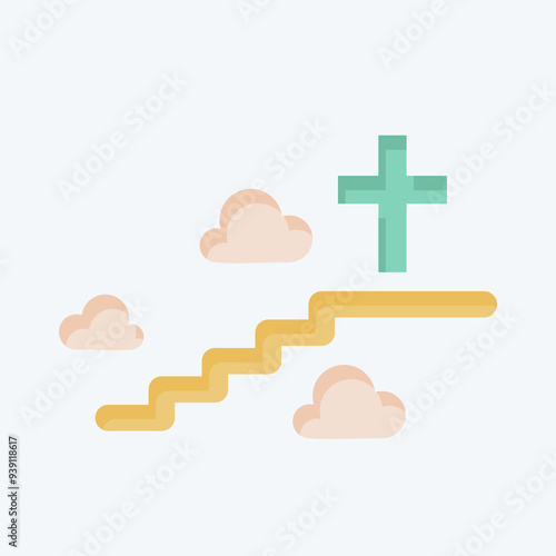 Icon Afterlife. related to Seath symbol. flat style. simple illustration