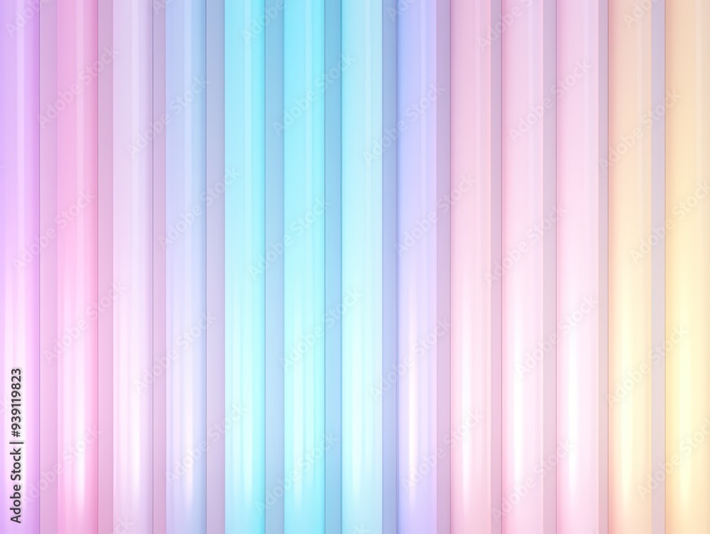 strips of color LED lights in background, hazy pastel yellow pink light blue strips of color LED lights in background, hazy pastel yellow pink light blue