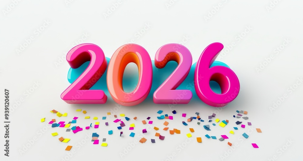 Happy New Year 2026 3D Text Effect Happy New Year 2026 3D Text Effect