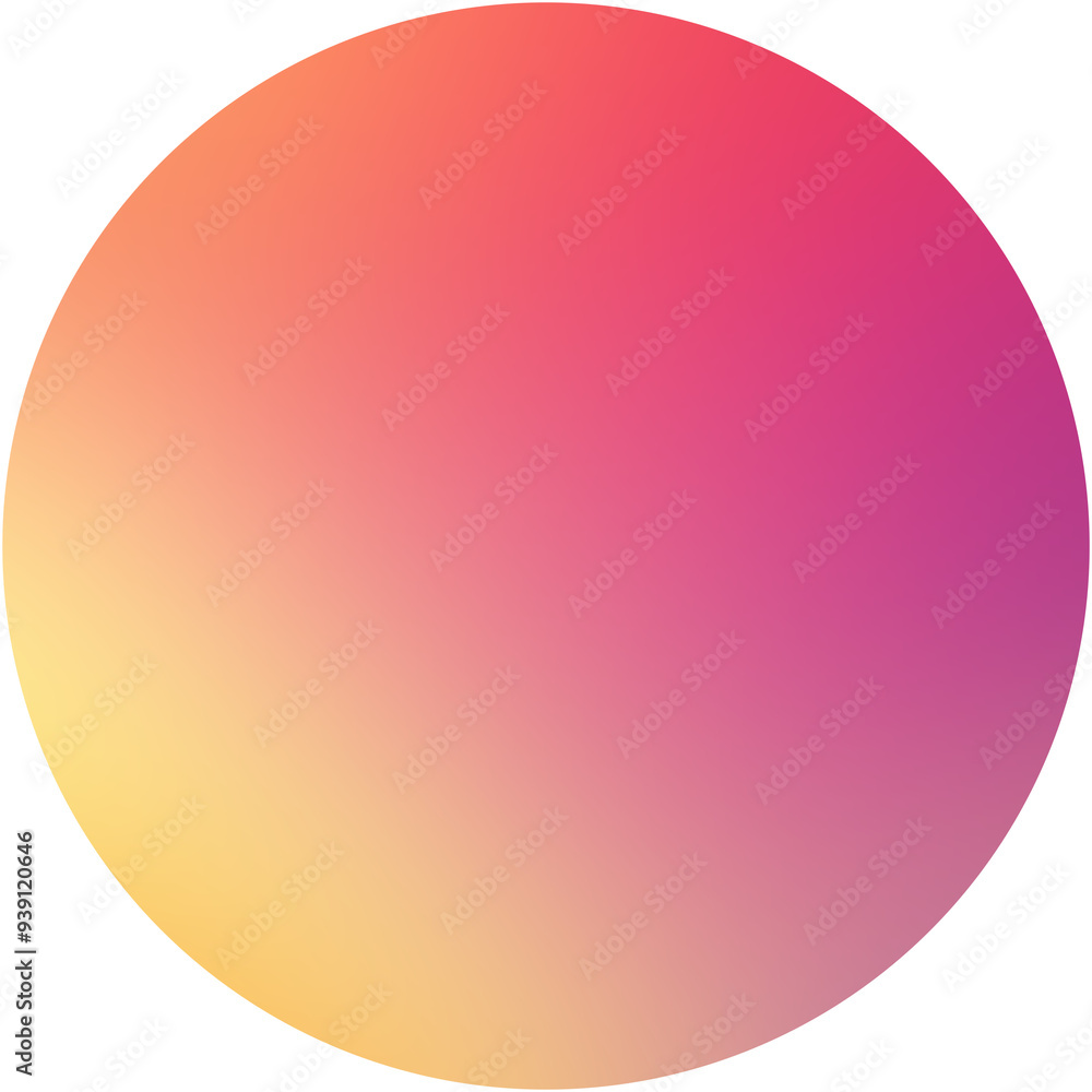 Grainy gradient circle featuring warm yellow to cool purple tones on a transparent background Grainy gradient circle featuring warm yellow to cool purple tones on a transparent background