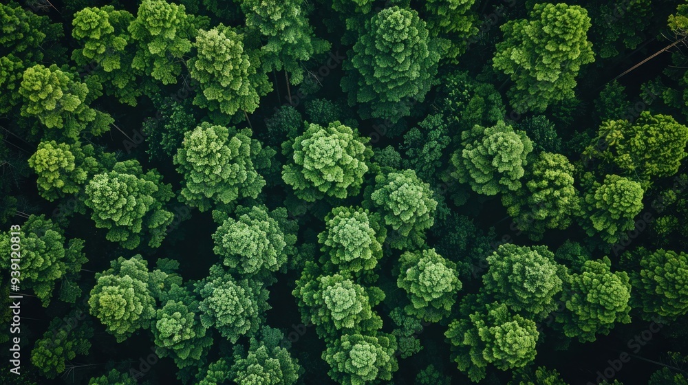 Aerial View of Lush Green Sustainable Forest with Dense Tree Canopy Promoting Environmental Conservation and Biodiversity Aerial View of Lush Green Sustainable Forest with Dense Tree Canopy Promoting Environmental Conservation and Biodiversity