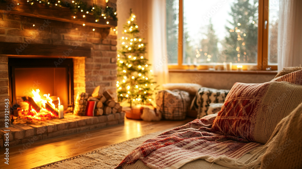 Fototapeta premium Warm Christmas Hearth