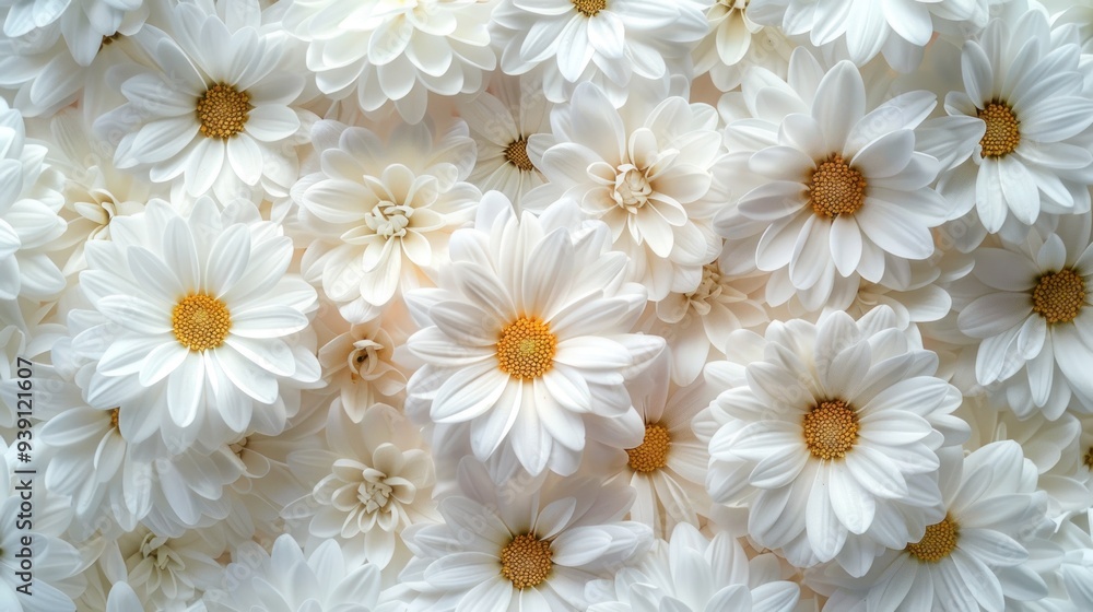 Obraz premium Many beautiful flowers background illustration.