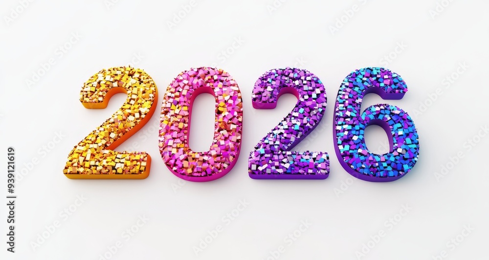Happy New Year 2026 3D Text Effect Happy New Year 2026 3D Text Effect