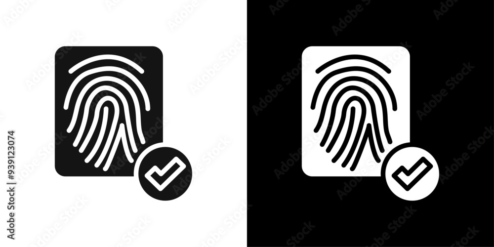 Biometric icon Flat vector set outline Biometric icon Flat vector set outline
