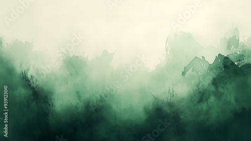 Mysterious dark green abstract background with misty textures for artistic projects