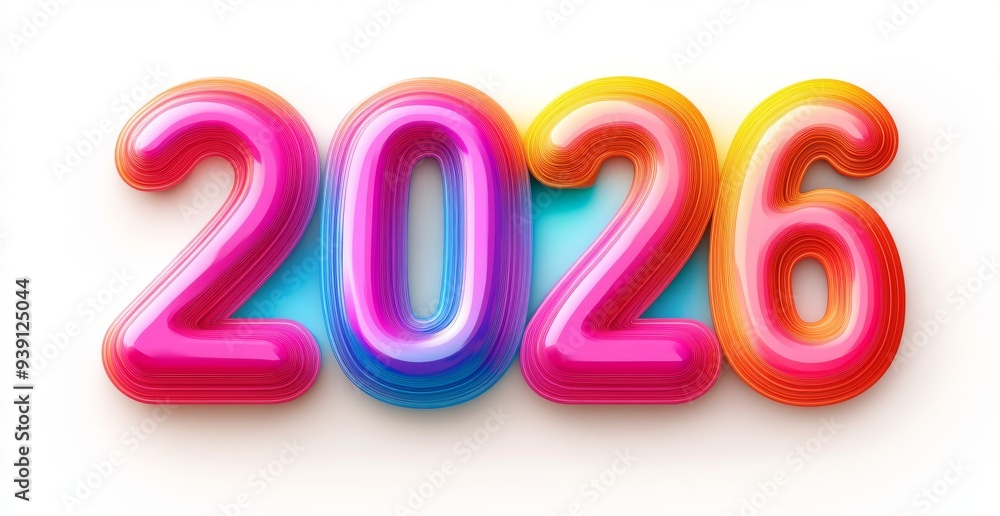 Happy New Year 2026 3D Text Effect Happy New Year 2026 3D Text Effect