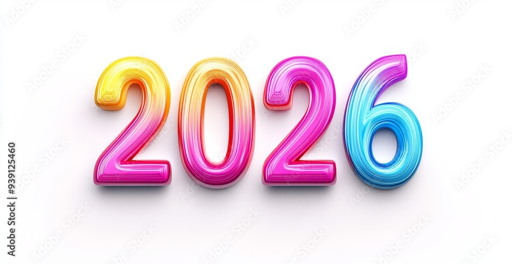 Happy New Year 2026 3D Text Effect Happy New Year 2026 3D Text Effect