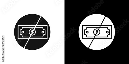 Stop Corruption icon Flat vector set outline